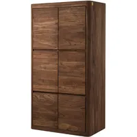MASSIVMOEBEL24.DE Kleiderschrank Sheesham 105x60x200 smoked cherry gebeizt TORONTO #165