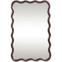 [en.casa] Wandspiegel Porloskid 90x60 cm Dunkelbraun