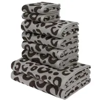 OTTO home Anna Leopardmuster Handtuchset 8-tlg. grau