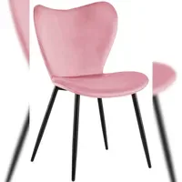 CLP Esszimmerstuhl Maika Samt rosa