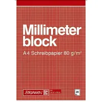 Brunnen Millimeterpapier A4 80 g/m2 20 Blatt