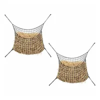 VidaXL Futterspender Heunetze 2 Stk. Rechteckig Schwarz 200x120 cm