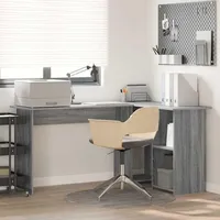 VidaXL Schreibtisch Grau Sonoma 142 x 102 x 73