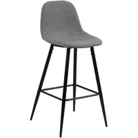 Actona Barhocker Wilma 2er Set  –  ergonomisch  grau