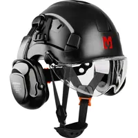 Tacklife Mustbau Sicherheitshelm-Set, EN397 Schutzhelm mit Ohr- und Gesichtsschutz,