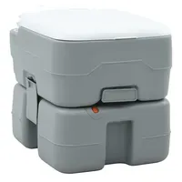 VidaXL Camping-Toilette Grau und Weiß 41,5 x 36,5 x
