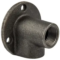 Gebo Temperguss-Gewindefitting schwarz Deckenwinkel, IG x IG 1 Zoll,