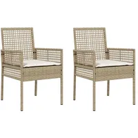VidaXL Gartenstuhl 55 x 53 x 85 cm beige