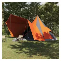 VidaXL Tipi Familien-Zelt Grau/Orange