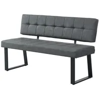 B&D home Sitzbank, Schwarz, Textil, 3-Sitzer, 140x48x56 cm, Esszimmer,