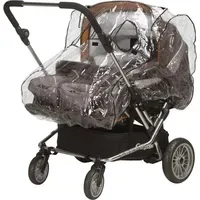 Playshoes Kinder Universal-Regen-Verdeck für Zwillingswagen Transparent | Gr.: onesize
