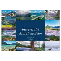 Calvendo Bayerische Märchen-Seen (Tischkalender 2026 DIN A5 quer), CALVENDO