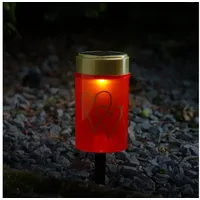 MARELIDA LED Solar Grablicht Herz Kunststoff H: 12cm D: