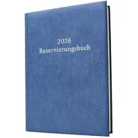 Adina 2026 ADINA Reservierungsbuch A4 blau-metallic 1 Tag auf