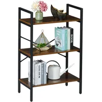 Relaxdays Bücherregal 92 x 60 x 32 cm Braun/Schwarz