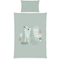 Herding Babybest® 2485410063 - Nordic Forest, Bettwäsche-Set, Baumwolle/Renforcé, 100x135/40x60cm