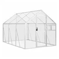 VidaXL Vogelkäfig Voliere Silbern 179 x 300 x 185