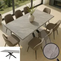 Mendler Esszimmertisch HWC-O55, Küchentisch Tisch Esstisch, Industrial MDF Metall