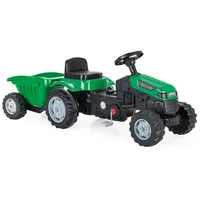 Pilsan Trettraktor mit Anhänger, grün| Traktor zum draufsitzen, Kinder