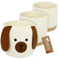 HMF Aufbewahrungskorb mit versteckten Griffen, 3er Set, Korb für