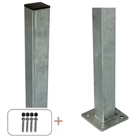 Plus Zaunpfosten 4,5 x 132 cm Silber/Metall