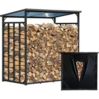 Quick Star Metall Kaminholzregal Anthrazit XXL 185 x 100