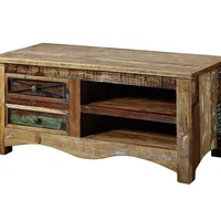 Massivmoebel24 TV-Board Altholz 110x50x50 mehrfarbig lackiert nature of spirit