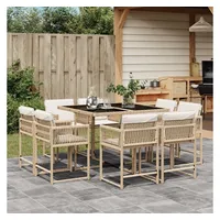 VidaXL Gartenmöbel-Set 9-tlg. Beige