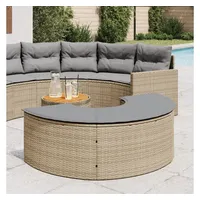 VidaXL Garten-Fußhocker mit Kissen beige