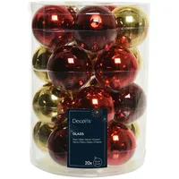Kaemingk Weihnachtsbaumkugel, Weihnachtskugeln Glas 6cm x 20 Stück -