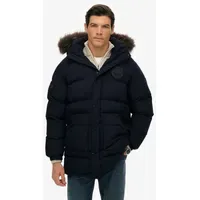Superdry Everest Longline Baffled Parka Eclipse Navy 2XL
