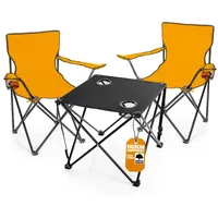BigDean Campingstuhl Set Neon Orange