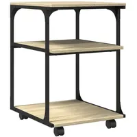 VidaXL Druckerständer 3 Ablagen Sonoma-Eiche 43x48x64 cm Holzwerkstoff
