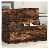 VidaXL Truhe Räuchereiche 90x35x35 cm Holzwerkstoff