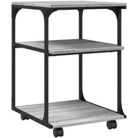 VidaXL Druckerständer 3 Ablagen Grau Sonoma 43x48x64 cm Holzwerkstoff