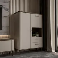Forte Highboard B/H/T 100,1/142,9/41,2 cm Echtholzfüße