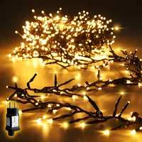 Salcar 2m 200er LED Cluster Lichterkette Außen, Weihnachtslichterkette mit