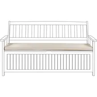 Beliani Sitzbankpolster, Beige Textil, 148x5x45 cm