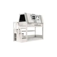 Lifetime Niedriges Abenteuerbett mit Treppe My Hangout ¦ weiß
