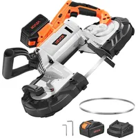 Vevor 20 V Akku Bandsäge, 127x115mm Schnitttiefe, Metallbandsäge mit