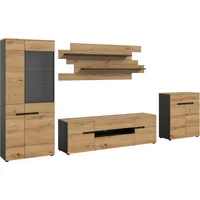 Möbel Kraft Wohnwand ¦ grau ¦ Maße (cm): B: