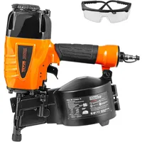 Vevor Druckluft Tacker CN65, 32-63mm(Draht)/38-63mm(Kunststoff) 15-Grad-Druckluft Nagelpistole mit werkzeugloser
