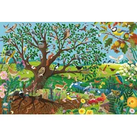 Schmidt Spiele Schmidt 56573 - Tiere im Garten, Kinderpuzzle+Poster,