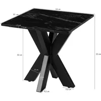 MASSIVMOEBEL24.DE Couchtisch Barcelona Schwarz Marmor 55 x 55 x