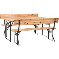 DEMA Bierzeltgarnitur Wasen 167x70cm aus Nadelholz mit Rückenlehne