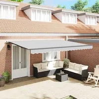 VidaXL Markise 4 x 3 m grau