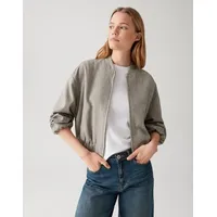 Opus Blouson Jalea Herringbone in taupe beige 40