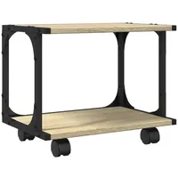VidaXL Druckerständer 2 Ablagen Sonoma-Eiche 41x28x33,5 cm