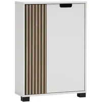 Schildmeyer Ryker Highboard 59,8 x 85,2 cm Weiß/Akustikpaneel Optik