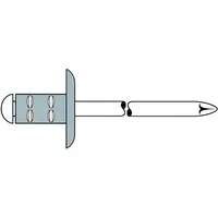 Gesipa PolyGrip Mehrbereichsschaft-Blindniete Alu/Stahl verzinkt K 12 4 x